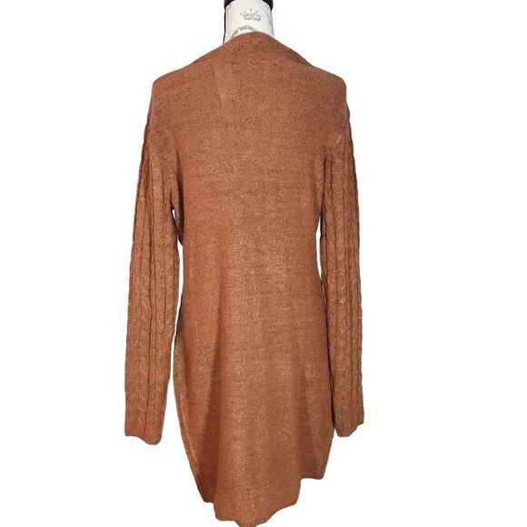 Avln Studio Women's Size Large Burnt Orange Sydney Cable Knit Sweater Dress - Picture 2 of 7